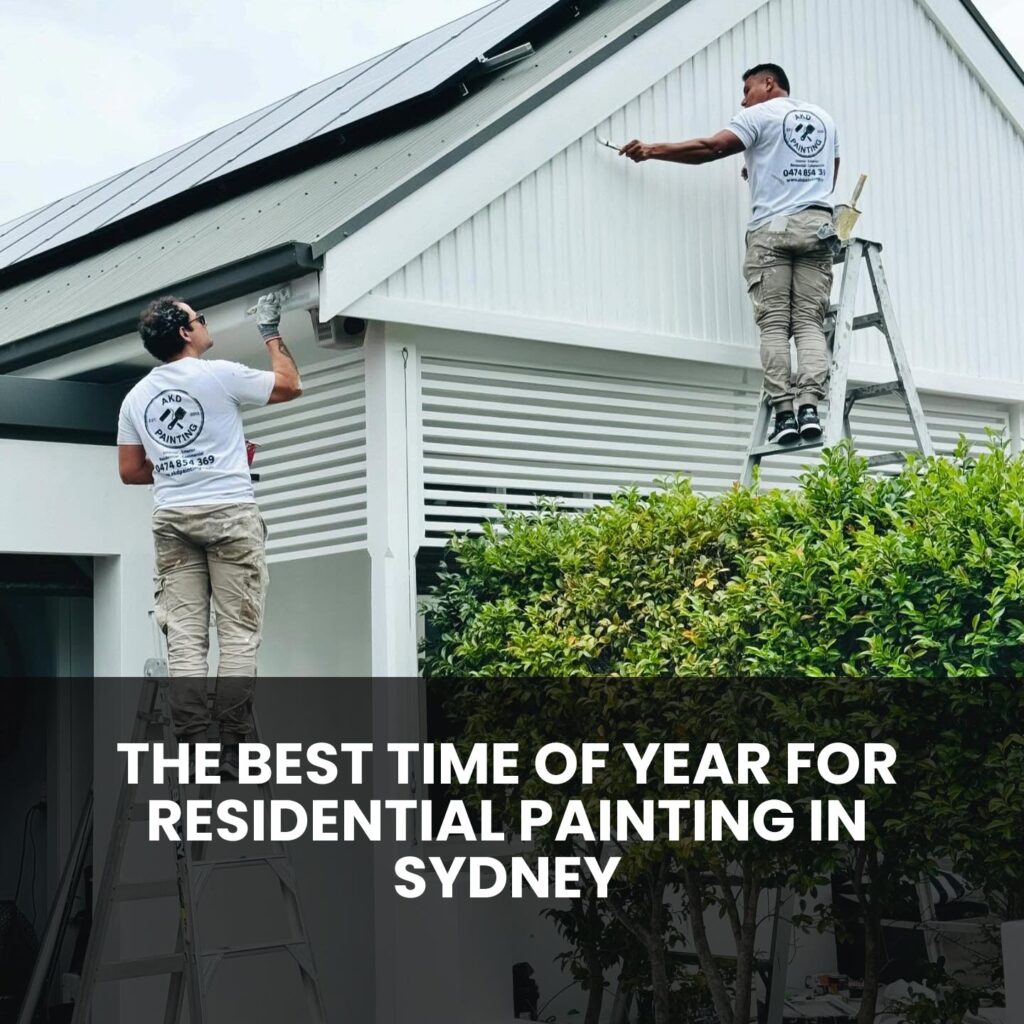 Residential painter from AKD Painting working on a Sydney home