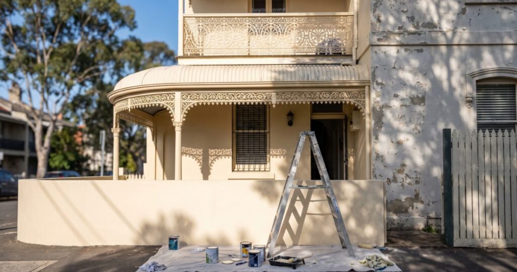 Federation terrace exterior repaint in Newtown, Sydney, by AKD Painting
